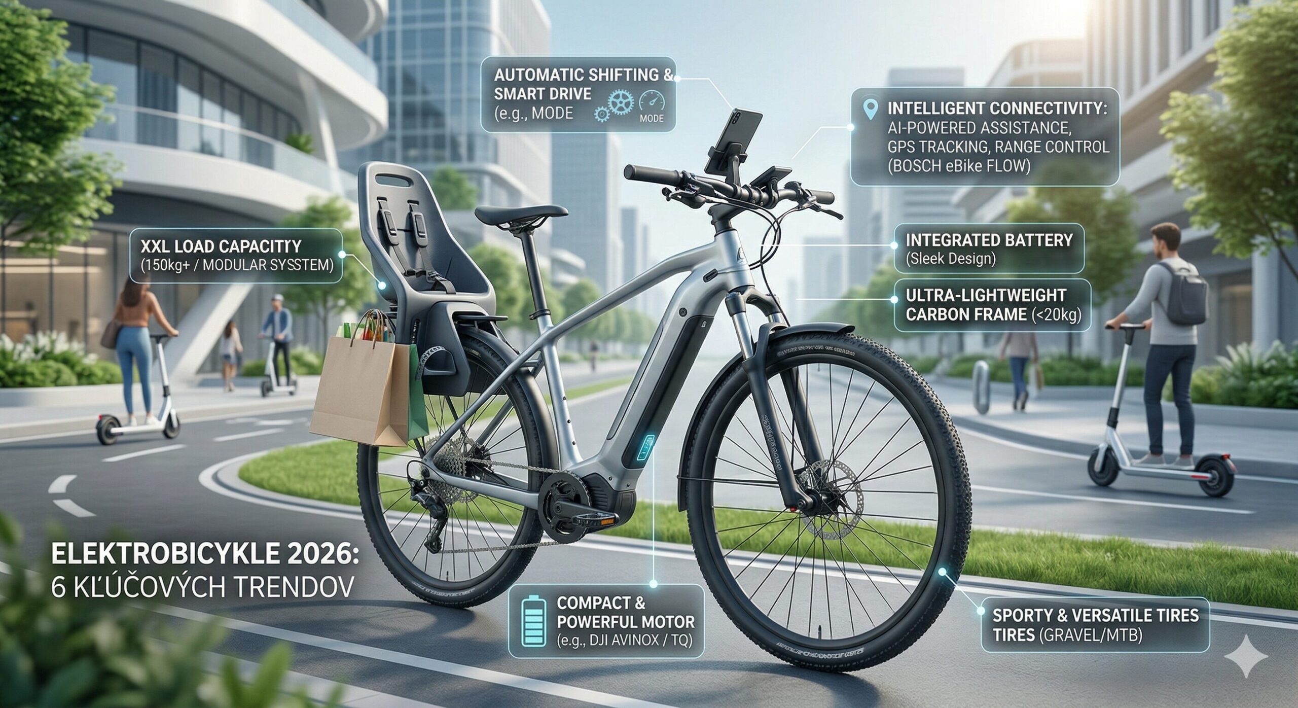 Trendy elektrobicyklov pre rok 2026: prehľad šiestich najdôležitejších inovácií