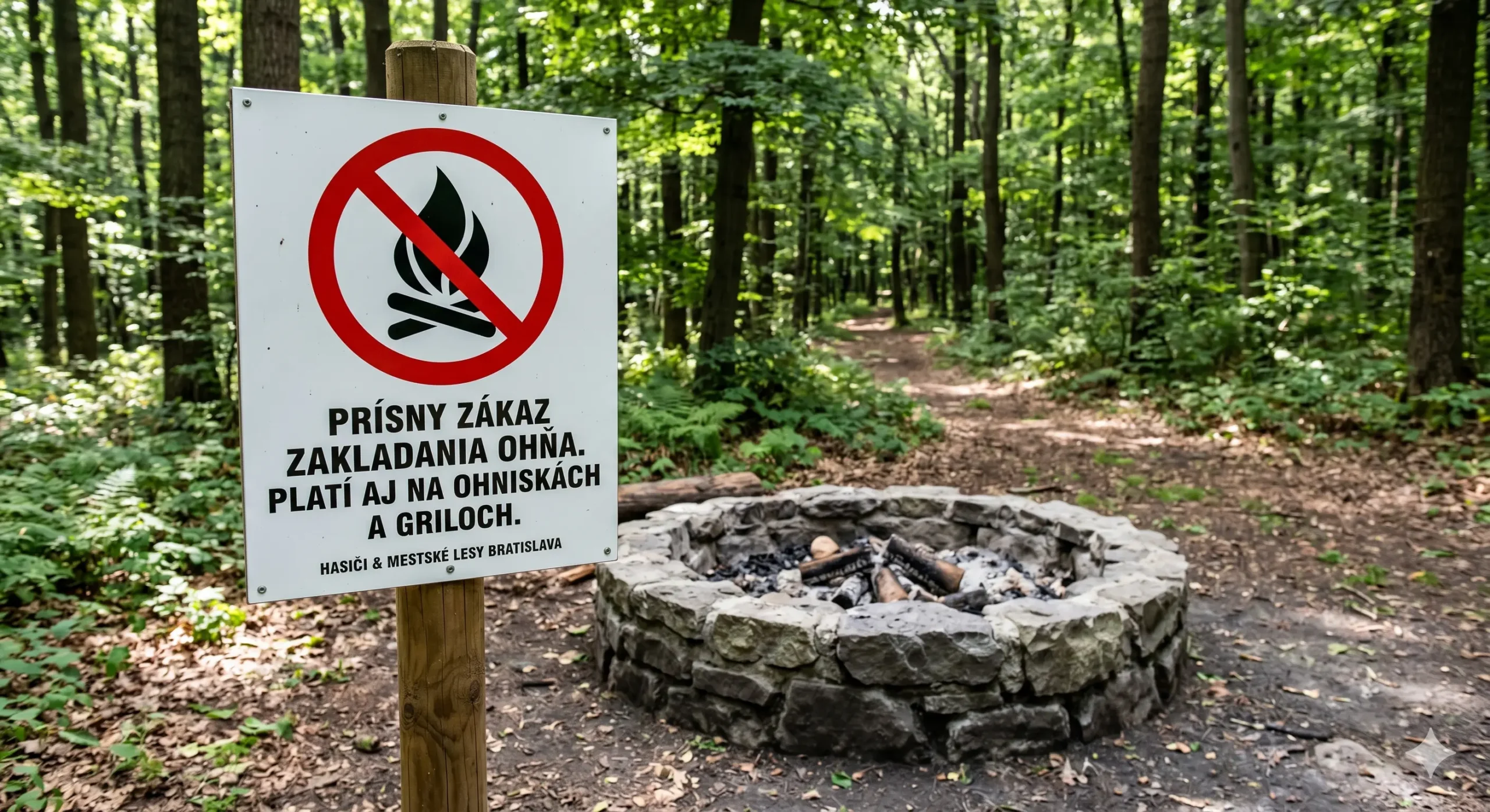 Dôležitý oznam: Platí prísny zákaz zakladania ohňa v bratislavských lesoch
